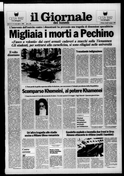 Il giornale del lunedi